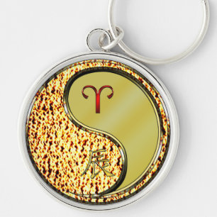 Aries & Metal Dragon Keychain