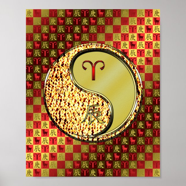 Aries & Metal Dragon Poster (Front)