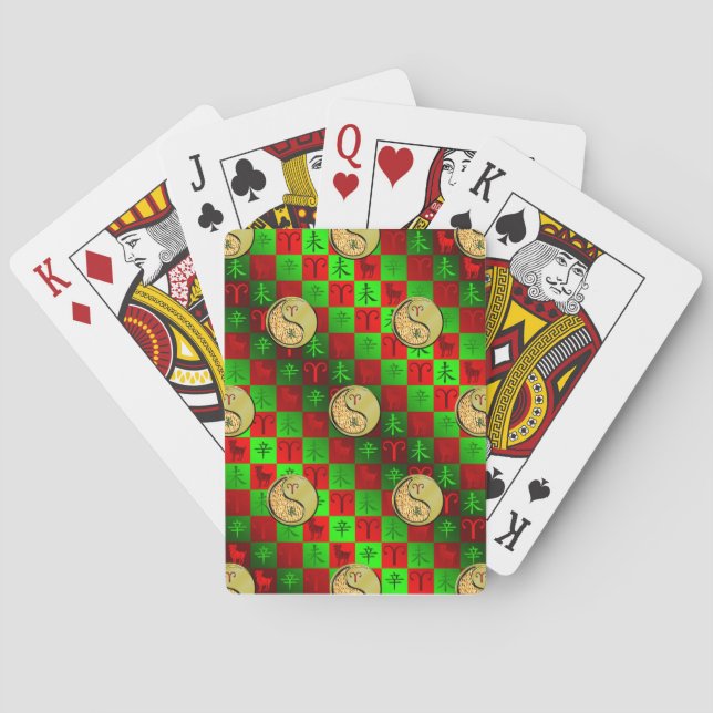 Aries & Metal Goat Poker Cards (Back)