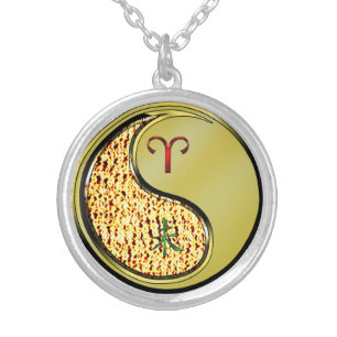 Aries & Metal Goat Silver Plated Necklace