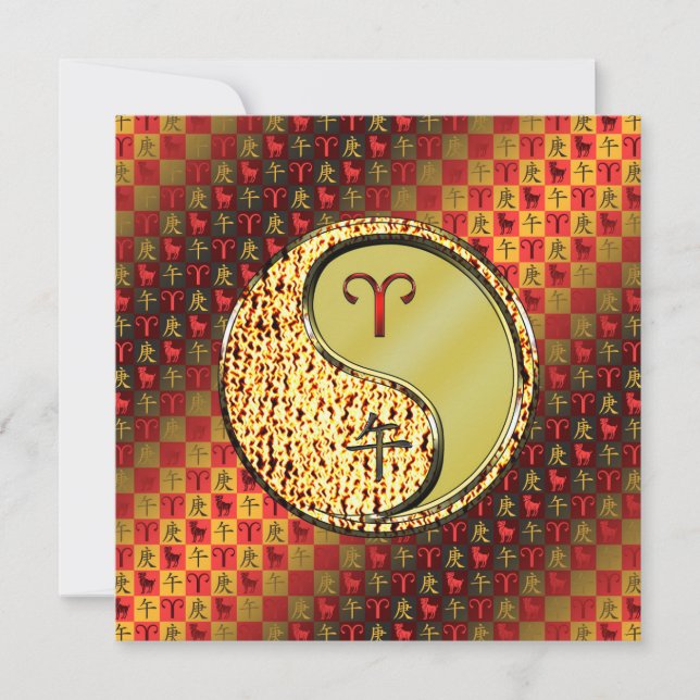 Aries & Metal Horse Card (Front)