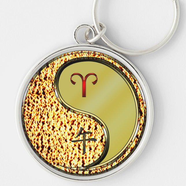 Aries & Metal Horse Keychain (Front)