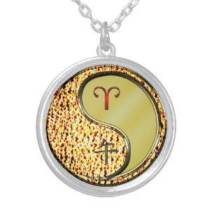Aries & Metal Horse Silver Plated Necklace