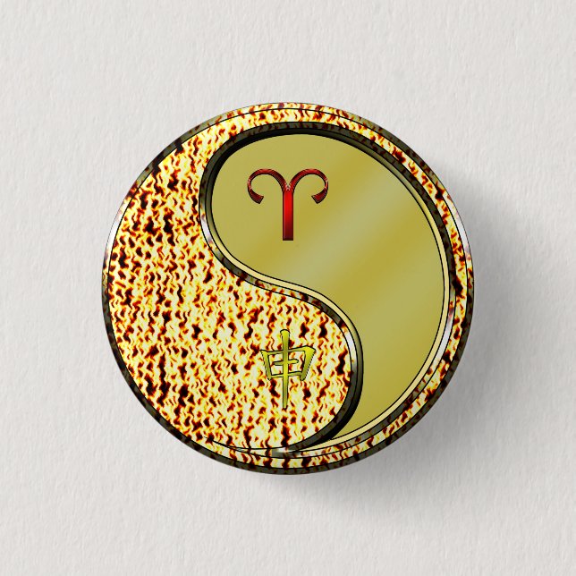 Aries & Metal Monkey Button (Front)