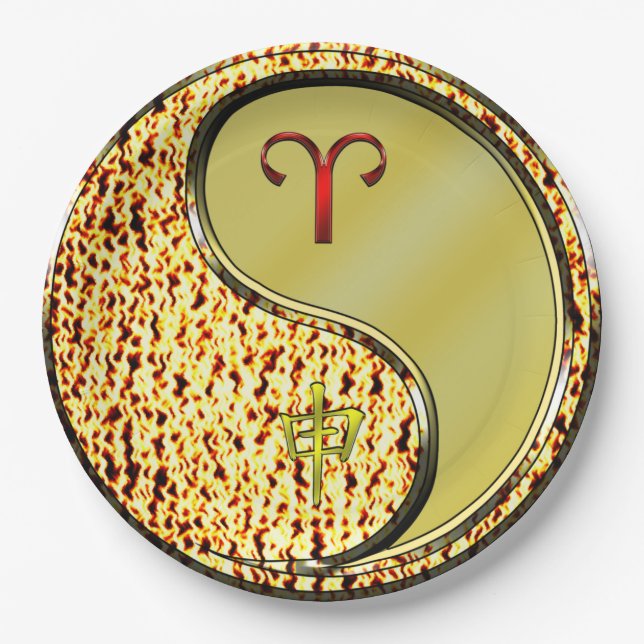 Aries & Metal Monkey Paper Plates (Front)