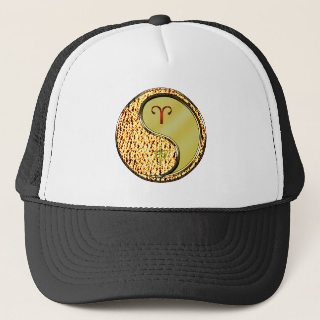 Aries & Metal Monkey Trucker Hat (Front)