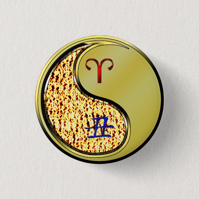 Aries & Metal Ox Button (Front)