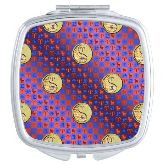 Aries & Metal Ox Compact Mirror (Front)