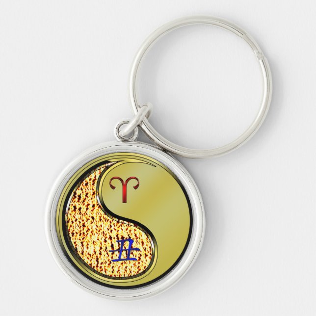 Aries & Metal Ox Keychain (Front)