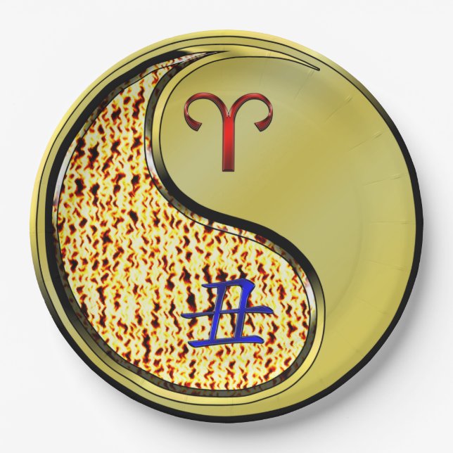 Aries & Metal Ox Paper Plates (Front)