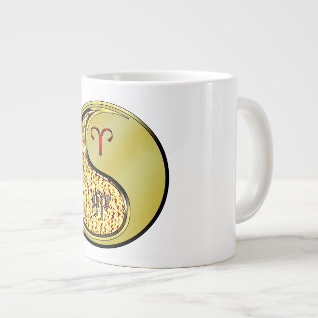 Aries & Metal Rabbit   Giant Coffee Mug (Front Right)