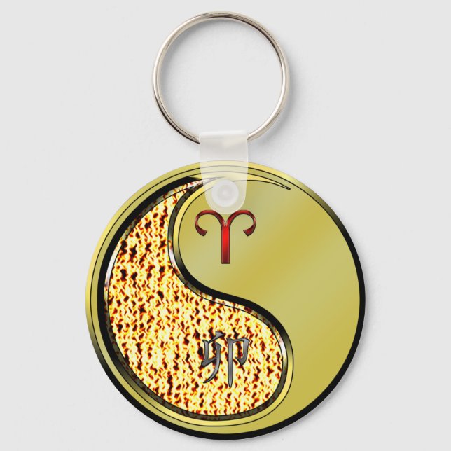 Aries & Metal Rabbit   Keychain (Front)