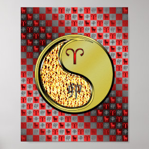 Aries & Metal Rabbit Poster