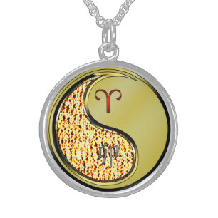Aries & Metal Rabbit Sterling Silver Necklace