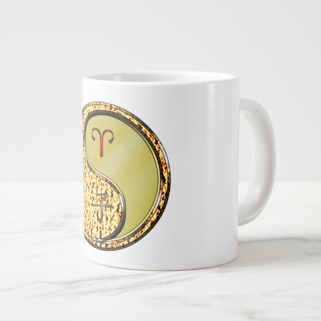 Aries & Metal Rat Giant Coffee Mug (Front Right)