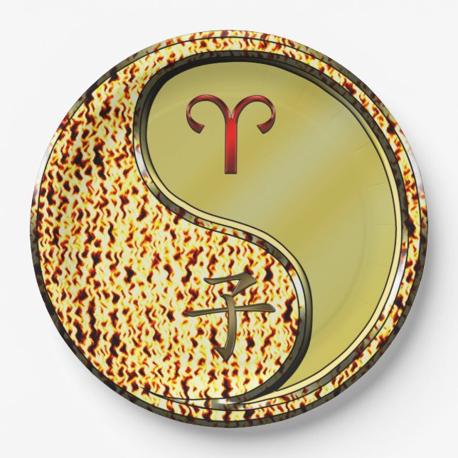 Aries & Metal Rat Paper Plates (Front)