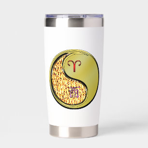 Aries & Metal Rooster Insulated Tumbler