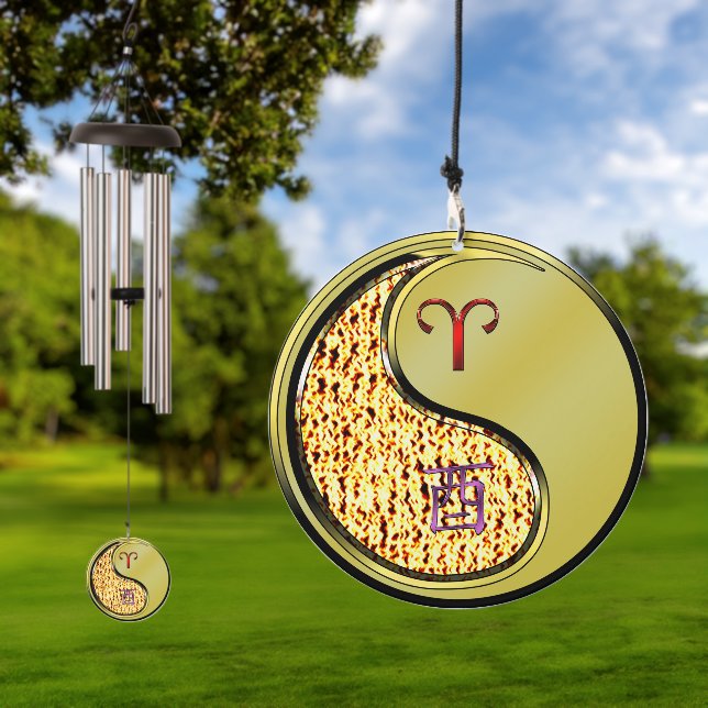Aries & Metal Rooster Wind Chime (Outdoor)
