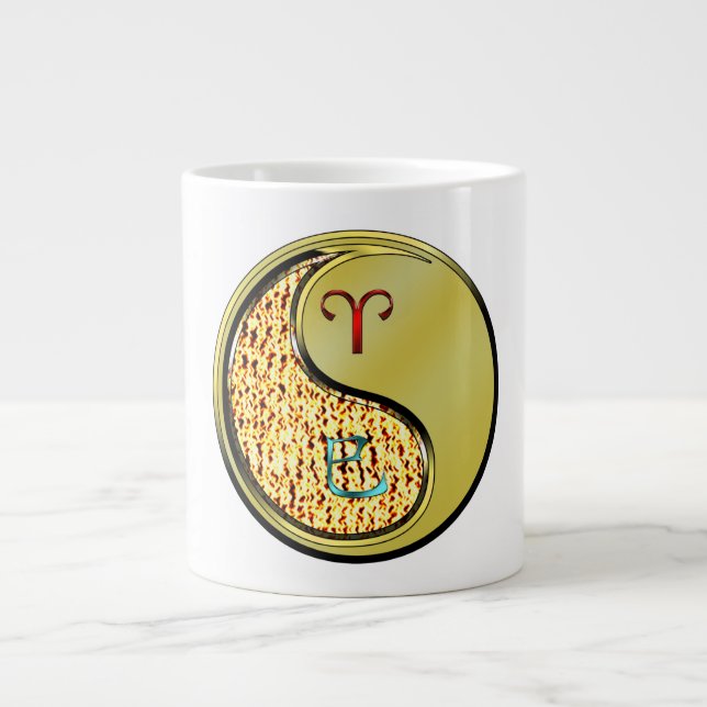 Aries & Metal Snake Giant Coffee Mug (Front)