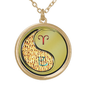 Aries & Metal Snake Gold Plated Necklace