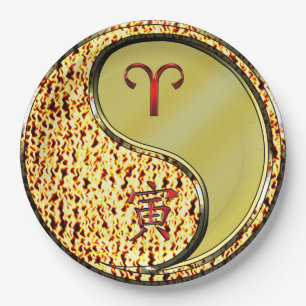 Aries & Metal Tiger Paper Plates
