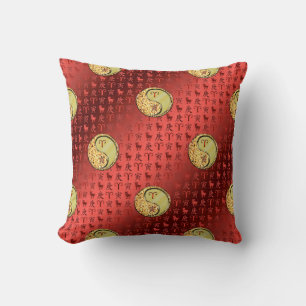 Aries & Metal Tiger Throw Pillow