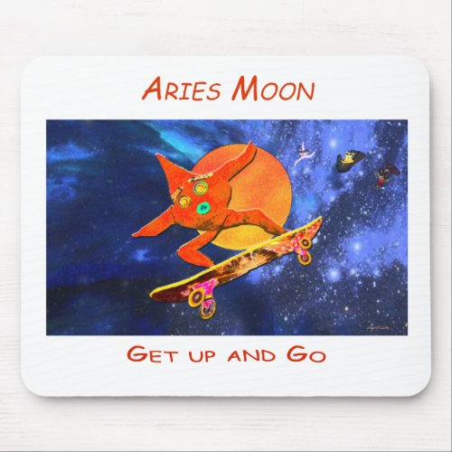Aries Moon Mouse Pad
