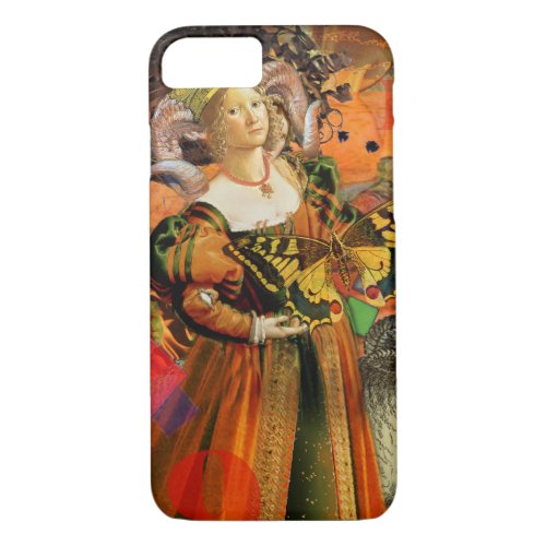 Aries Orange Woman Gothic Illustration iPhone 87 Case