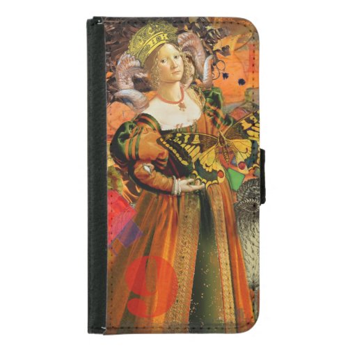 Aries Orange Woman Gothic Illustration Samsung Galaxy S5 Wallet Case