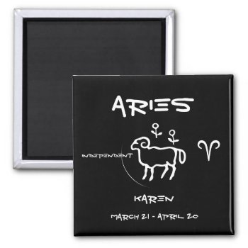 Aries Personalize Magnet by Lynnes_creations at Zazzle