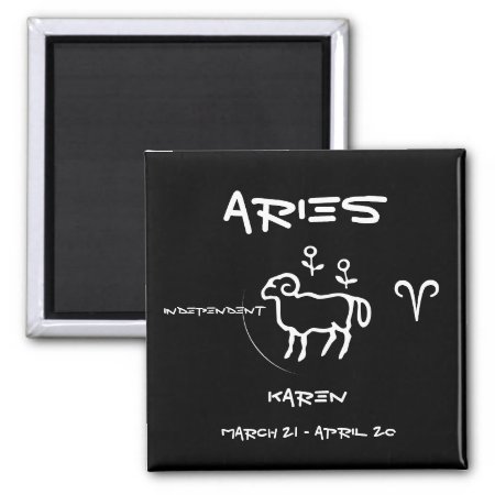 Aries Personalize Magnet