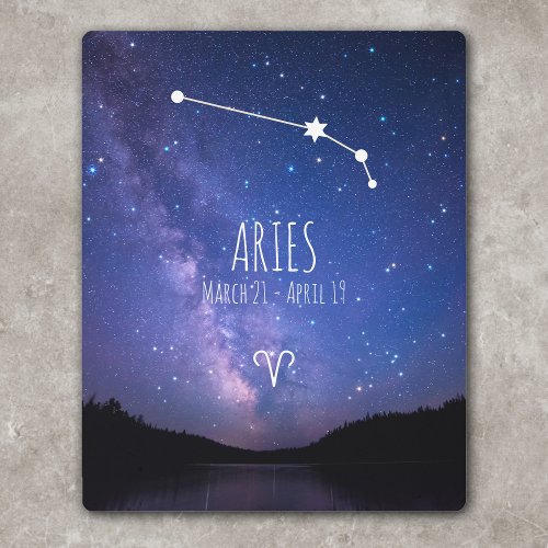 Aries  Personalized Astrology Constellation Metal Print