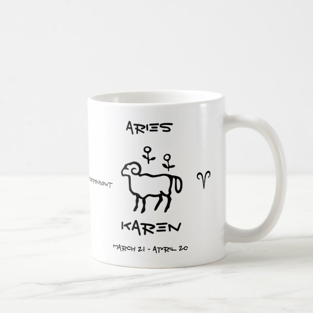 Aries Personalized Coffee Mug (Right)