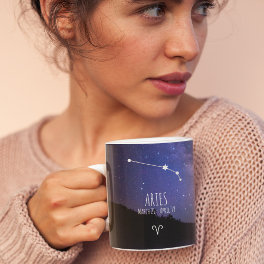 Aries Personalized Zodiac Constellation Coffee Mug