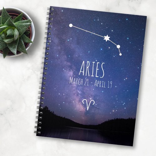 Aries  Personalized Zodiac Constellation Notebook