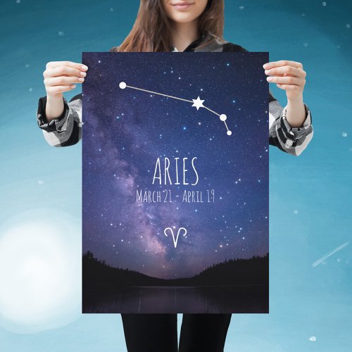 Aries  Personalized Zodiac Constellation Poster
