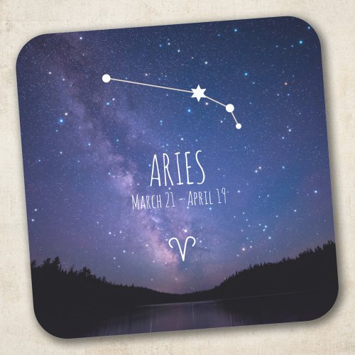 Aries  Personalized Zodiac Constellation Square Sticker