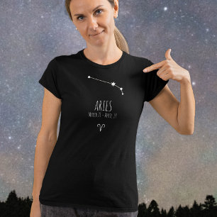 Aries Personalized Zodiac Constellation T-Shirt