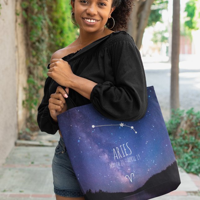 Aries | Personalized Zodiac Constellation Tote Bag (Creator Uploaded)