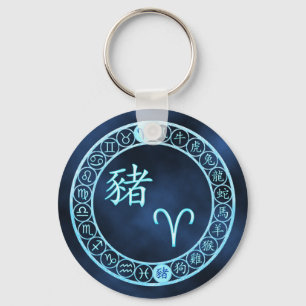 Aries/Pig Keychain