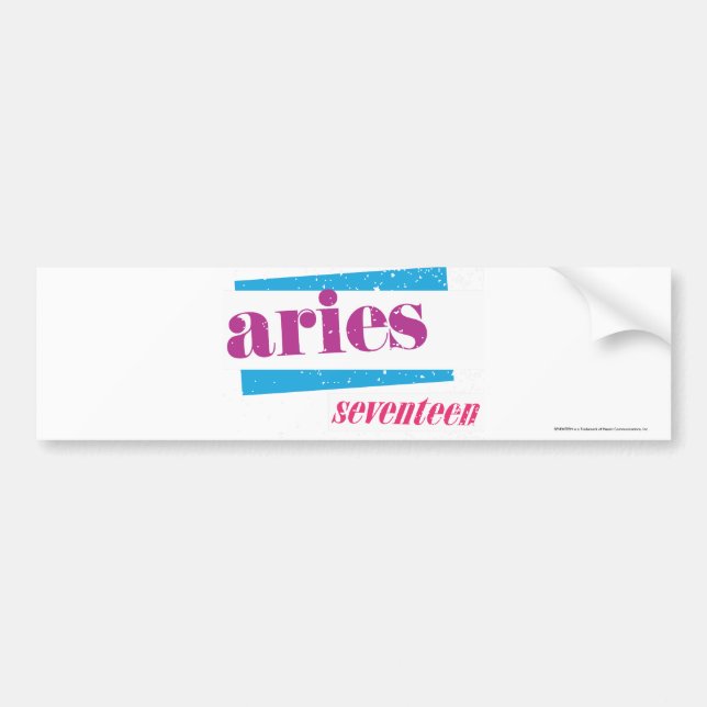 Aries Purple Bumper Sticker (Front)