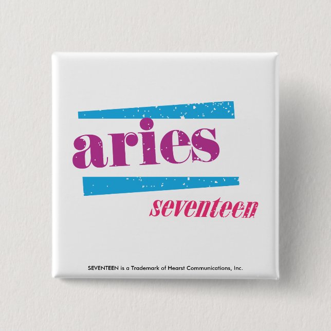 Aries Purple Pinback Button (Front)