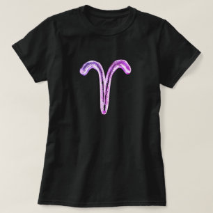 Aries Purple Pink Zodiac Horoscope Sign Astrology T-Shirt