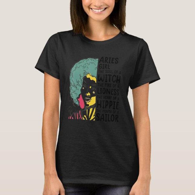 Aries Queen  For Women Astrology Zodiac Aries Girl T-Shirt (Front)