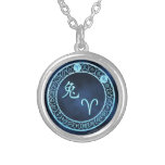 Aries/rabbit Silver Plated Necklace at Zazzle