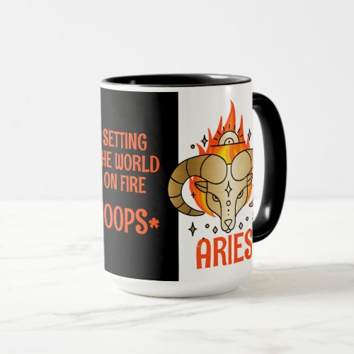 Aries ram astrology zodiac birth sign personalized mug