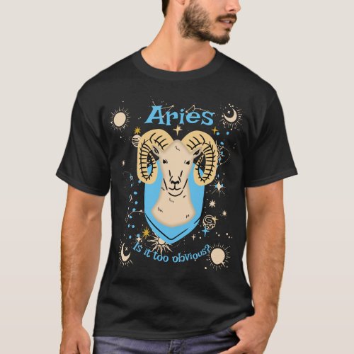 Aries ram astrology zodiac birth sign personalized T_Shirt