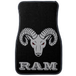 Aries Ram Bright Silver Metallic Car Floor Mat