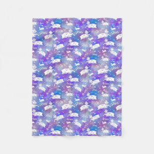 Aries Ram Constellation Stars Birthday Pattern Fleece Blanket