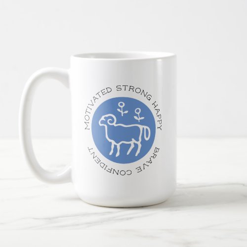 Aries Ram Logo Zodiac Star Sign Astrology Trait Co Coffee Mug